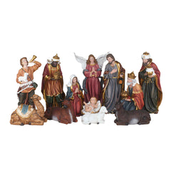 16 Inch Nativity Set, set 12pcs,Nativity Christmas Sets Gifts, Christmas Resin Scenes Figures Sets Tabletop,Christmas Collectibles Figurines Statue Decor,Handcrafted Resin Nativity Sets, Traditional Christmas Figurine