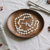 Glass Beads Clear Rosary with mary center and Crucifix,Religious Gift Rosaries, Catholic Rosary Necklace, Beads Rosaries, Jesus Crucifix Cross Rosary for prayer