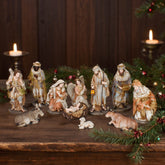 12 Inch Nativity Set, set 11pcs,Nativity Christmas Sets Gifts, Christmas Resin Scenes Figures Sets Tabletop, Christmas Collectibles Figurines Statue Decor, Handcrafted Resin Nativity Sets, Traditional Christmas Figurine