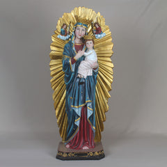 34 Inch Our Lady Of Perpetual Help in resin,Catholic Religious Statue Sculpture Figurine, Mother Mary Collection, Catholic Statue Virgin Mary Figure, Home and Garden Religious Figurines