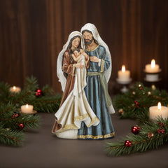 12 Inch Standing Holy Family,Holy Family Nativity Set, Nativity Group Resin Nativity Scene, Nativity Figurines, Holy Night Model, Christmas Religious Gifts