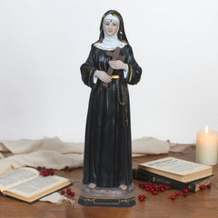 16 Inch St. Rita in resin,Statue Rita with cross, Catholic Home Figurines, Figure Status Gifts