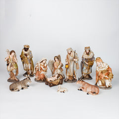 12 Inch Nativity Set, set 11pcs,Nativity Christmas Sets Gifts, Christmas Resin Scenes Figures Sets Tabletop, Christmas Collectibles Figurines Statue Decor, Handcrafted Resin Nativity Sets, Traditional Christmas Figurine