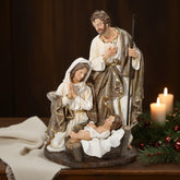 12 Inch Holy Family with Glitter,Religious Gifting Nativity Scene Holy Family, Holy Family Nativity Set, Nativity Group Resin Nativity Scene, Nativity Figurines, Holy Night Model, Christmas Religious Gifts