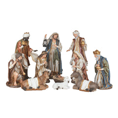 36 Inch Large Nativity Set, set 11pcs,Large Nativity Christmas Sets in church, Outdoor Christmas Resin Scenes Full Color, Fiberglass Christmas Collectibles Figurines Statue ,Handcrafted Resin Nativity Sets in big size