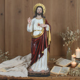 35.5 Inch Sacred Heart of Jesus in Resin,Sacred Heart of Jesus Statue, Jesus Christ Catholic Figurine, Jesus Religious Gift, Jesus Heavenly Protectors