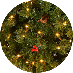 150 Inch Pre-Lit Artificial Christmas Tree with Pine Cones Berries Green,Spruce Artificial Holiday Christmas Tree for Home, Office, Party Decoration w/ Easy Assembly, Fraser Fir Blue-Green Needles Tree, Classical Balsam Fir Tree for Christmas