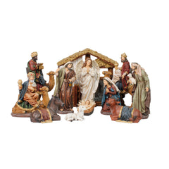 12 Inch Nativity Set with Stable, set 12pcs,Nativity Christmas Sets Gifts, Christmas Resin Scenes Figures Sets Tabletop,Christmas Collectibles Figurines Statue Decor,Handcrafted Resin Nativity Sets with Creche, Traditional Christmas Figurine