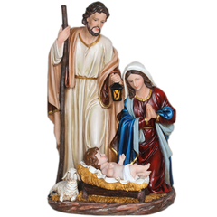 18 Inch Holy Family,Holy Family Nativity Scene, Resin Mary, Jesus and Baby Jesus One Piece, Resin Nativity Scene Gifts, Holy Night Model, Christmas Religious Gifts