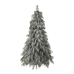 100 Inch Flocked Cedar Artificial Christmas Tree，Spruce Artificial Holiday Christmas Tree for Home, Office, Party Decoration w/ Easy Assembly, Fraser Fir Blue-Green Needles Tree, Classical Balsam Fir Tree for Christmas