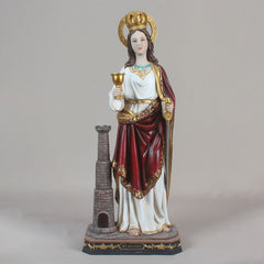 24 Inch St.Babala in resin，Holy Figurine Sculpture, Saint Barbara Holy Figurine Sculpture, The Patriot for Women