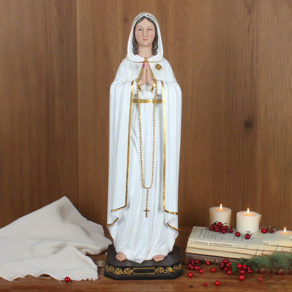 36 Inch Rosa Mystica in resin，Maria Mary Religious Gift , Imagen Virgen Statue, Virgen Mistica Estatua,  Virgen Maria Rosa Mystica Resin Religious Figure