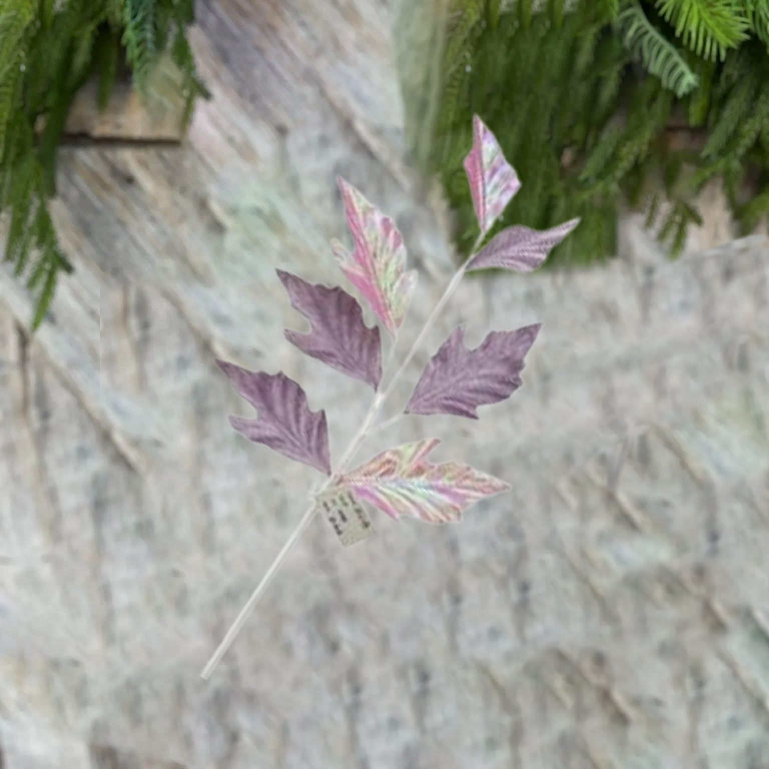 27 Inch Pink & Purple Leaf Christmas Spray, Holiday Floral Stems, Festive Christmas Tree Decoration, Artificial Christmas Branches for Home & Tree Decor