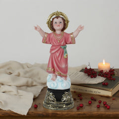 12 Inch Divino Nino in resin，Divine Child Figurine, Religious Statue Resin Table Top Figure, Divine Child Jesus Statue, Statue Figure Divine Child Figurine Catholic Gift, Holy Child Santo Divino Nino Statue