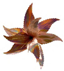 10.2-Inch Brown Iridescent Christmas Flower Pick, Glitter Poinsettia Christmas Tree Topper, Holiday Tree Decoration, Festive Christmas Ornament for Home Décor