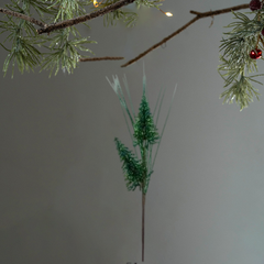 20 Inch Green Artificial Christmas Pick, Holiday Tree Branch, Christmas Floral Spray, Festive Greenery for Arrangements and Decorations