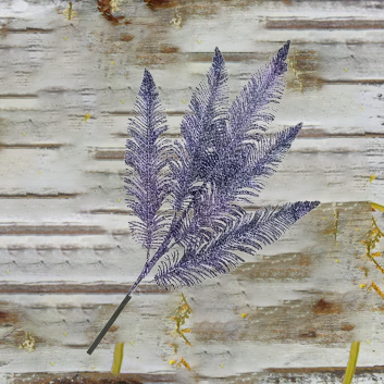 33 Inch Purple Feather Christmas Picks, Decorative Xmas Sprays, Artificial Feather Branch for Christmas Tree Decorations, Holiday Floral Picks