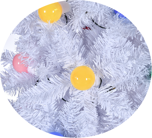 60 Inch White PVC Slim Artificial Christmas Tree w/ Colorfull Ball Lights，Classical Balsam Fir Tree for Christmas, Traditional Scotch Pine Dark Green Tall Tress, Wite Pink Black Green PVC  Artificial Christmas Tree w/lights
