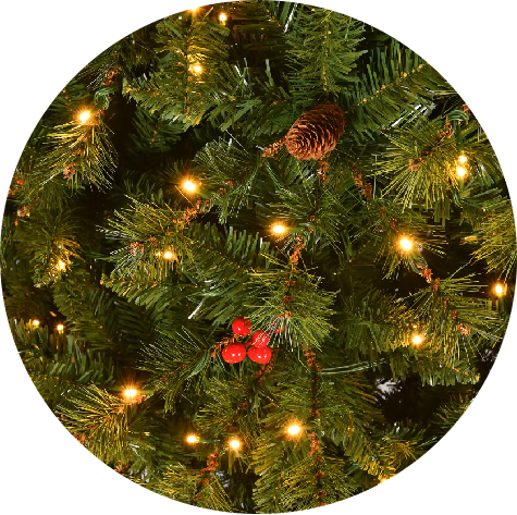 150 Inch Pre-Lit Artificial Christmas Tree with Pine Cones Berries Green，Spruce Artificial Holiday Christmas Tree for Home, Office, Party Decoration w/ Easy Assembly, Fraser Fir Blue-Green Needles Tree, Classical Balsam Fir Tree for Christmas
