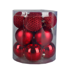 2/3/4/5 Inch Red Christmas Ball 16pk，Christmas Tree Decorations Ball Ornaments Balls Xmas Hanging Decorations Holiday Decor, Christmas Balls Ornaments Luxury Set Xmas Tree Topper and Hang Rope, Gold, Red, Sliver