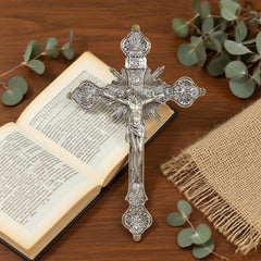 10.7 Inch Crucifix on Wall- Resin，Crucifix with Stand,Hanging Crucifix, ChristianGifts, Crucifixion,Crucifixion of Jesus