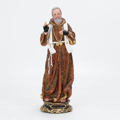 12 Inch Saint Pio in Resin，Statue Saint Pio Priest Religious Figure, Polyresin Hand Painted Religious Collectible Figurine Statue, Statue Figurine Figura Catholic Religious Gift Estatua Figura
