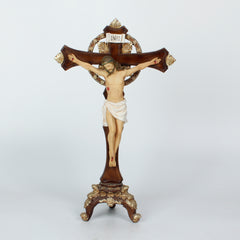 15 Inch Crucifix on Wall- Resin，Crucifix with Stand,Hanging Crucifix, ChristianGifts, Crucifixion,Crucifixion of Jesus