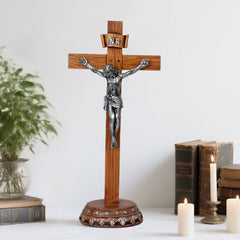 10 Inch Cruxifix on wall- Resin，Crucifix with Stand,Hanging Crucifix, ChristianGifts, Crucifixion,Crucifixion of Jesus
