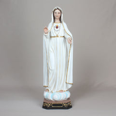 24 Inch Our Lady of Fatima in resin，Virgin Mary Statues, Mother of God Large Holy Madonna Resin Religious, Virgin Mary Praying Statue, Home and Garden Religious Figurines