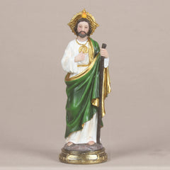 8 Inch St.Juda in Resin，Saint Jude StatueReligious Figurine, Saint Jude The Apostle Resin, San Judas Tadeo St Santo Figurine, Religious Resin St Jude Holy Statues, St. Jude Thaddeus Figurine